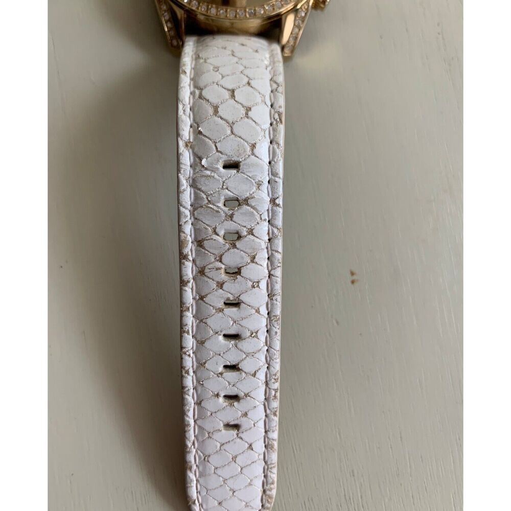 Michael Kors Watch White Python Snake Embossed Le… - image 4
